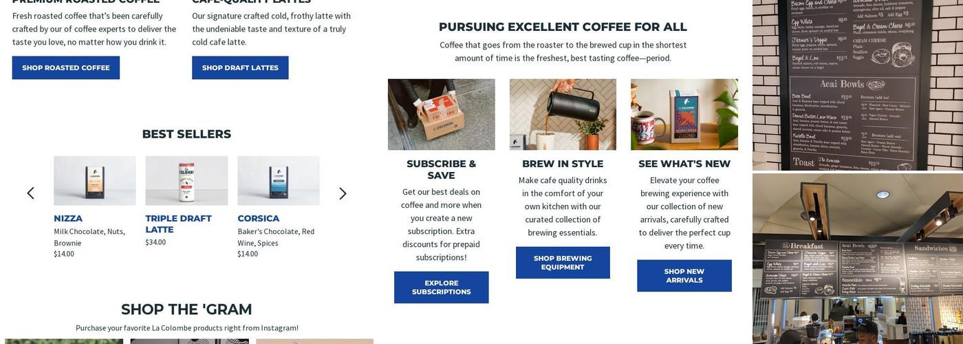 La Colombe Menu