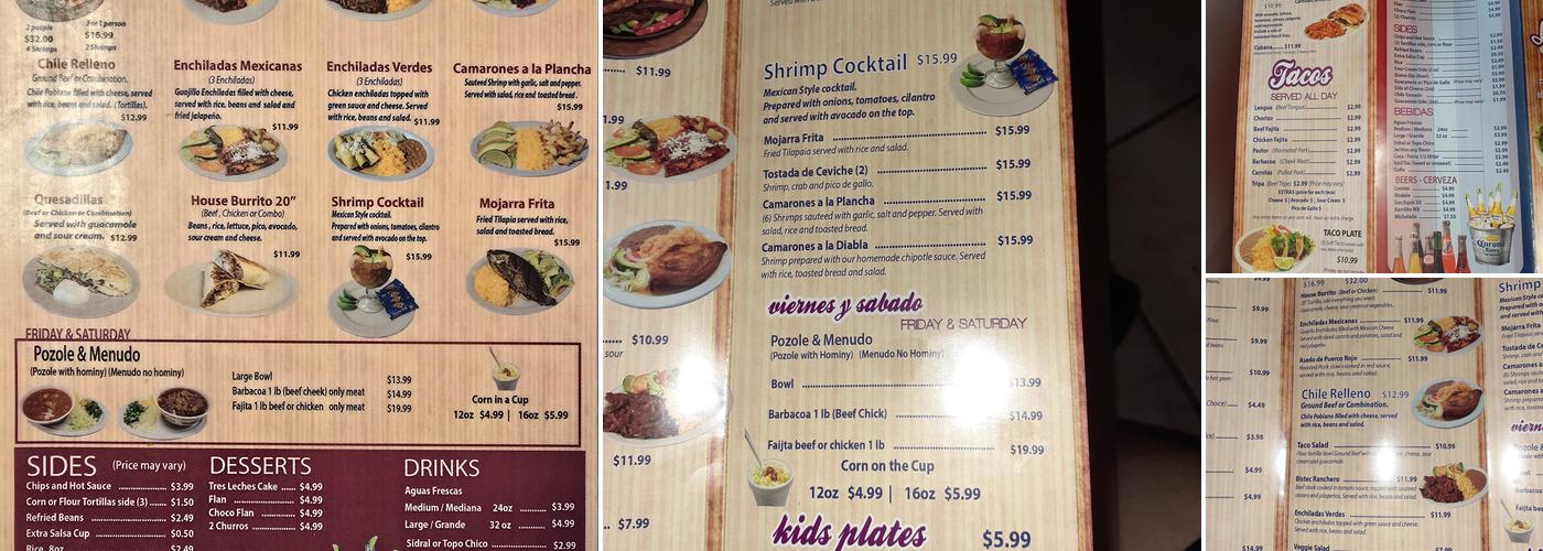 Las Daisy's Menu