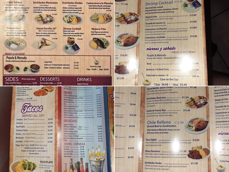 Las Daisy's Menu