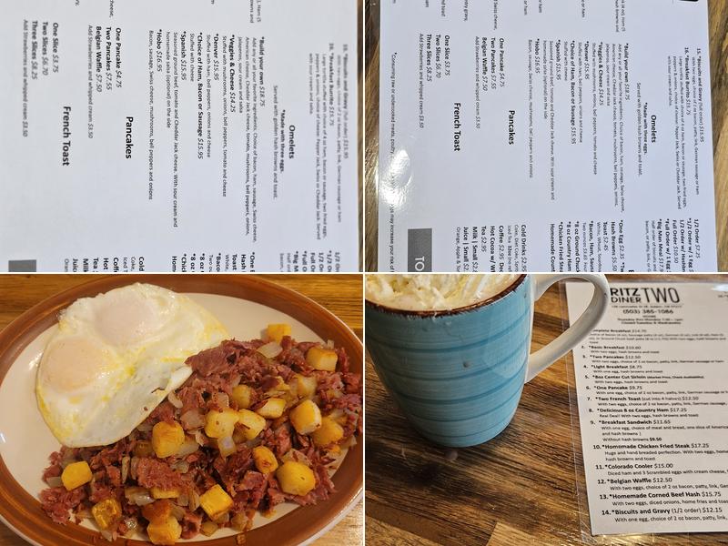 Ritz Diner Menu