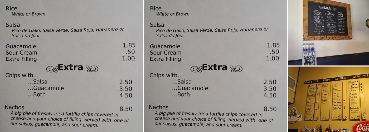 Burrito Me Menu