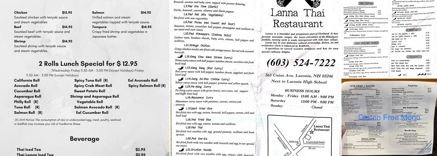 Lanna Thai Menu