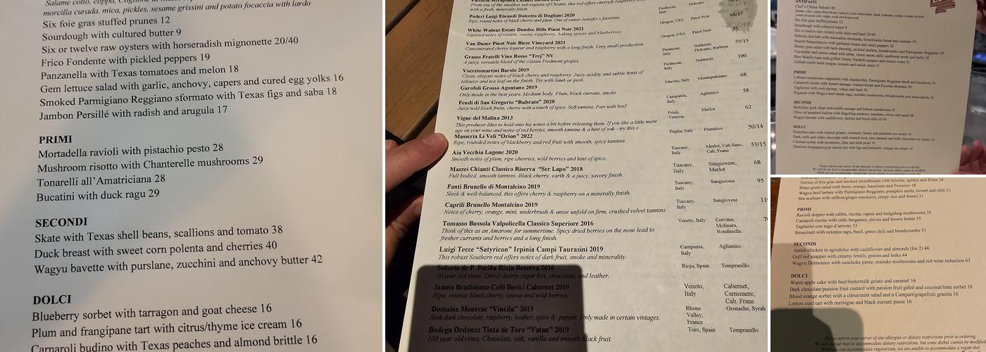 Lucia Menu