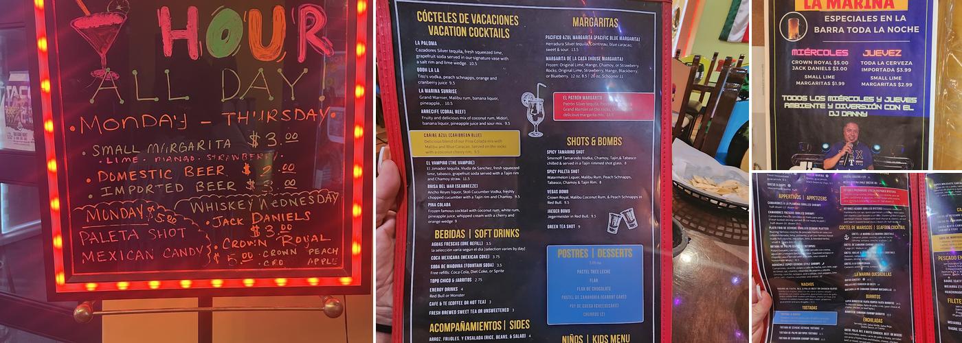 Mariscos La Marina Seafood Grill Menu