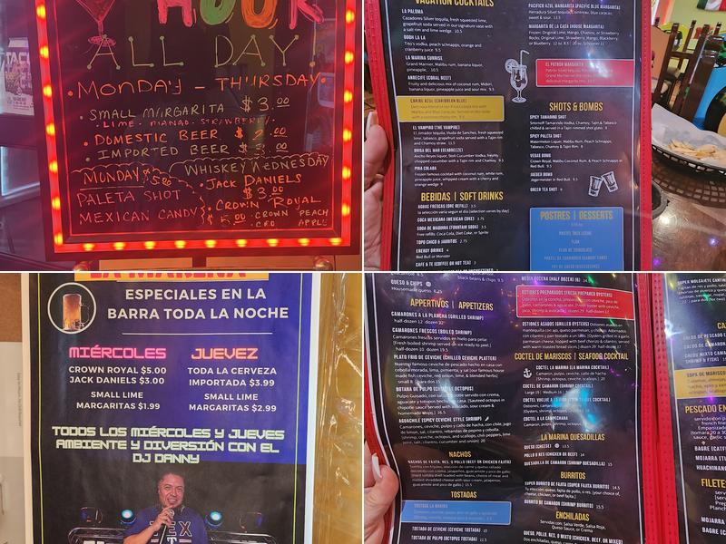 Mariscos La Marina Seafood Grill Menu