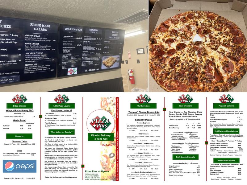 Pizza Plus Menu
