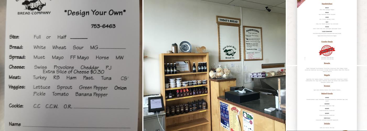 Old Grist Mill Bread Company Menu
