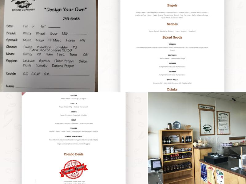 Old Grist Mill Bread Company Menu
