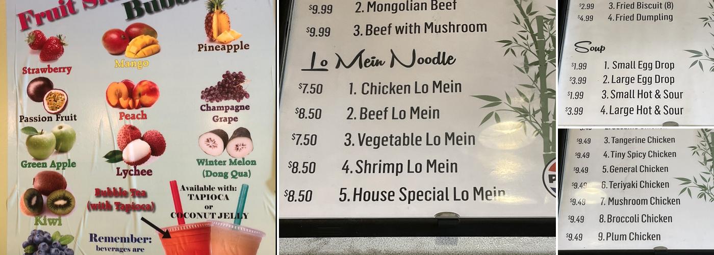 Royal Express Menu