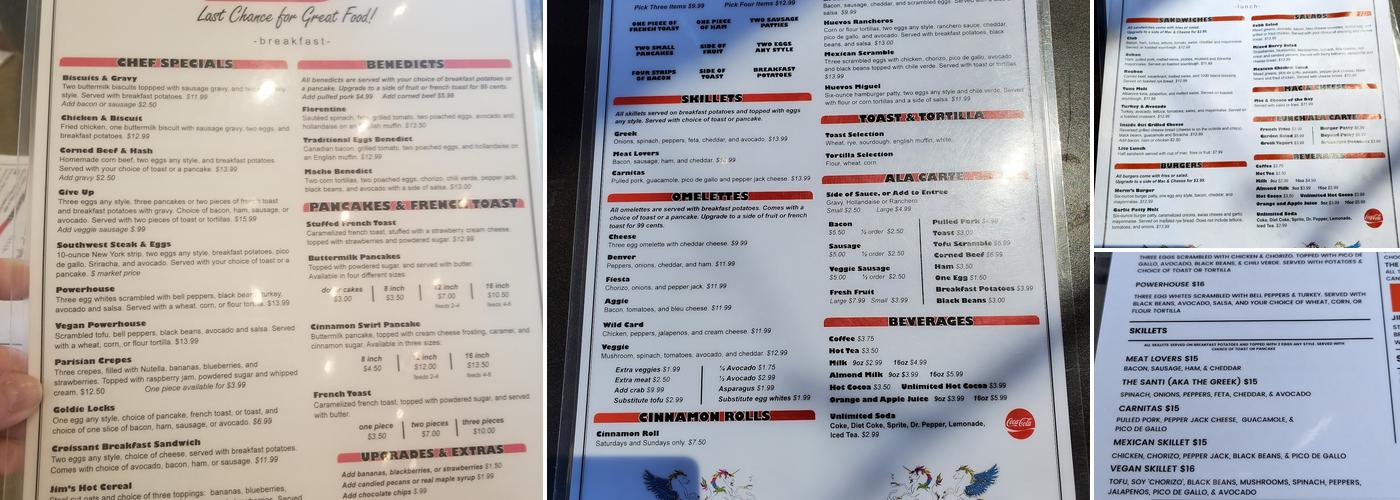 Herm's Inn Menu