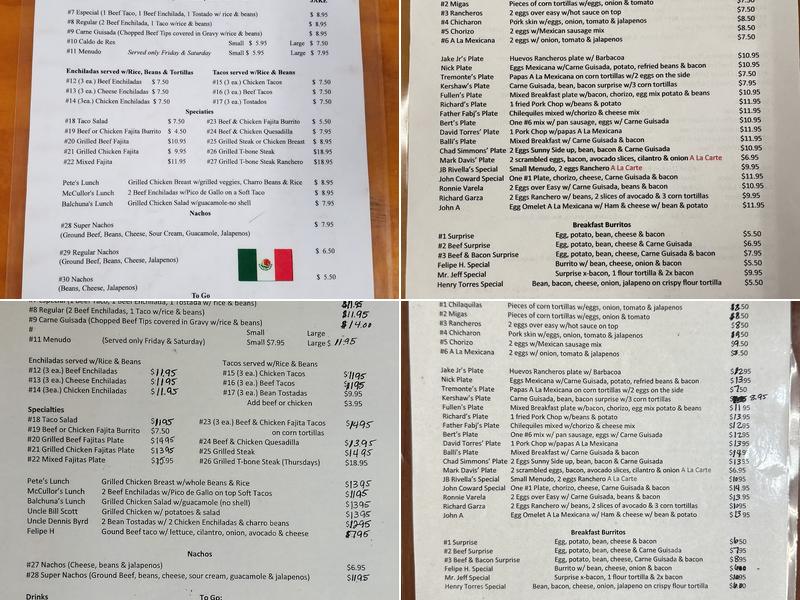 El Jardin Mexican Cafe Menu