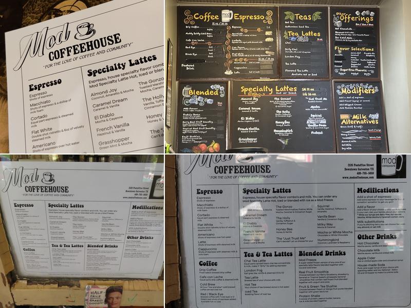 MOD Coffeehouse Menu