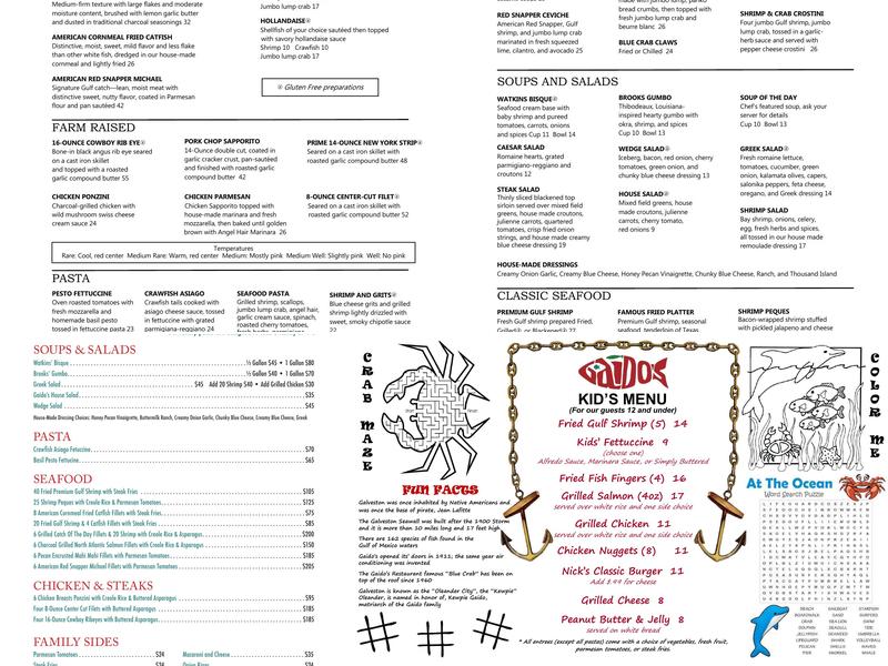 Gaido's Menu