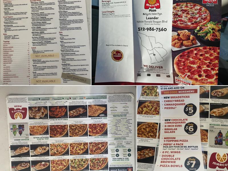 Marco's Pizza Menu