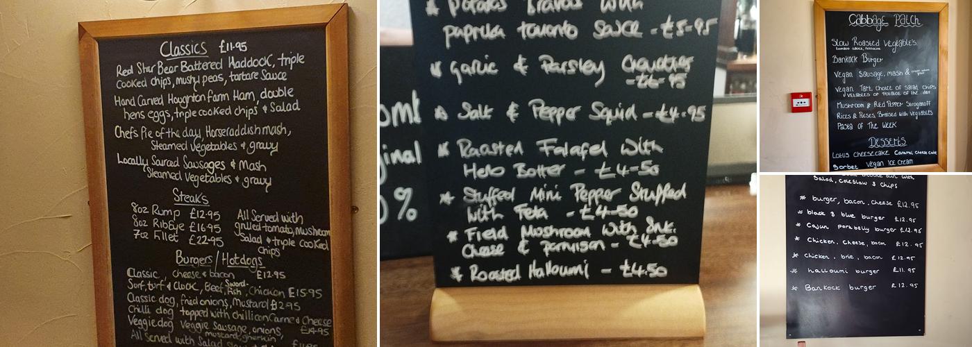 The Griffin Inn Menu