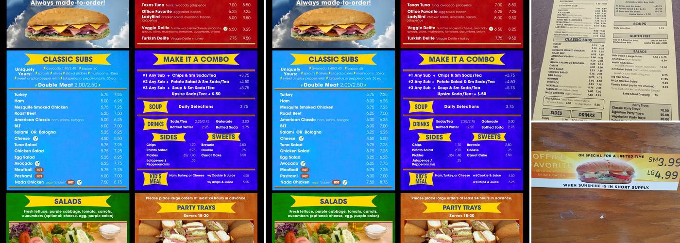 ThunderCloud Subs Menu