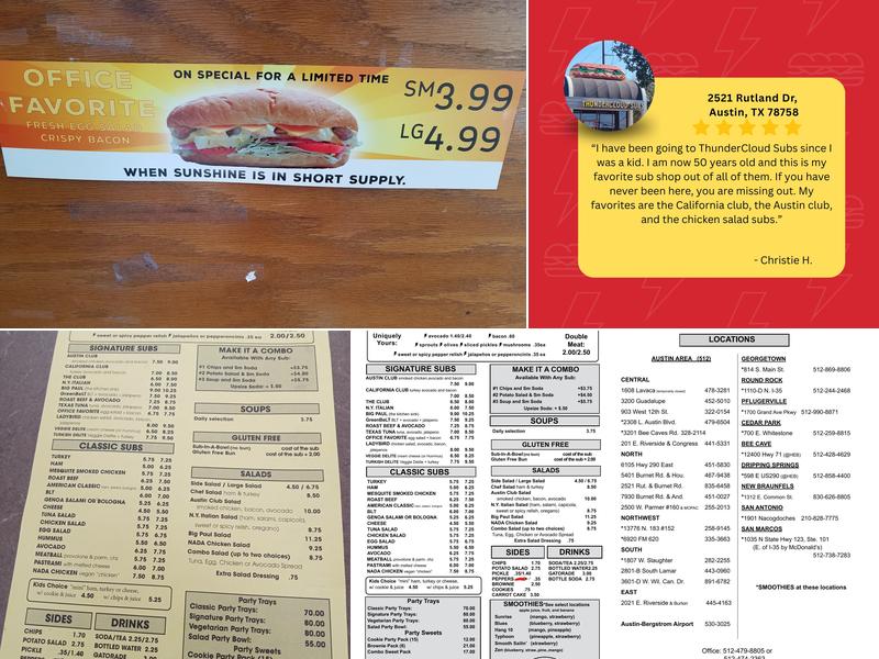 ThunderCloud Subs Menu