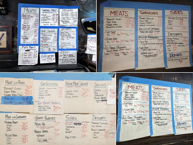 Louie Mueller Barbecue Menu