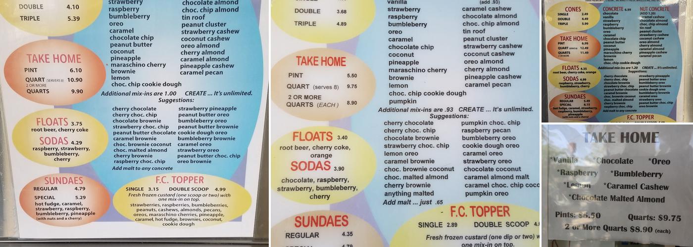 Nielsen's Frozen Custard (St. George) Menu