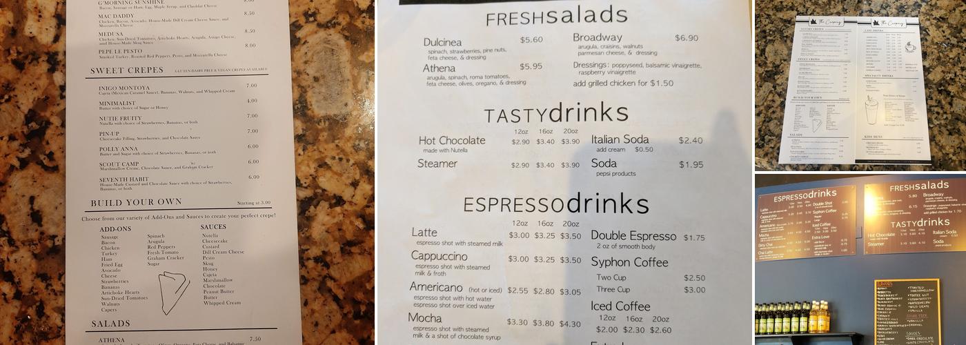 The Crêpery St. George Menu