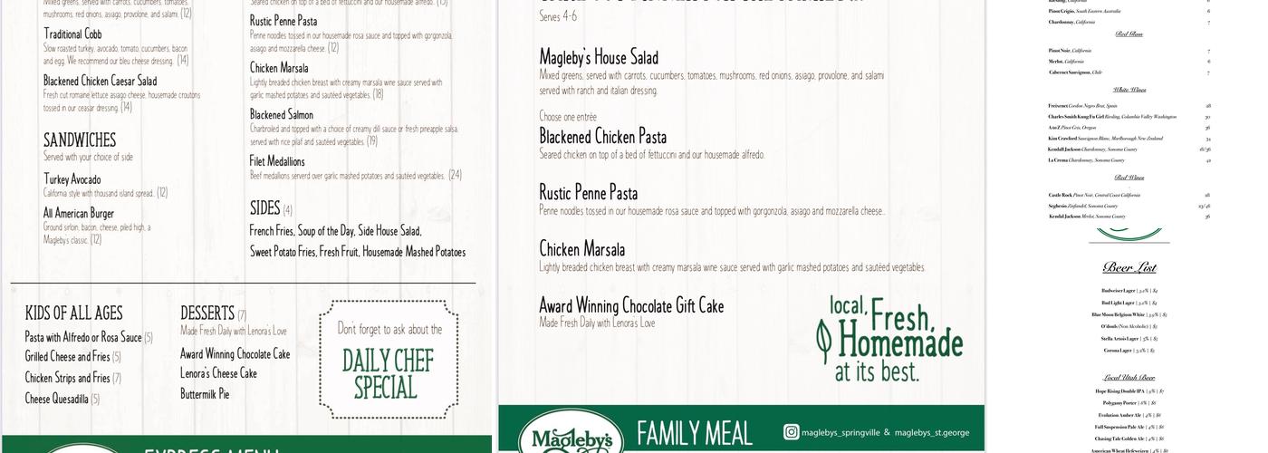 Magleby's Menu
