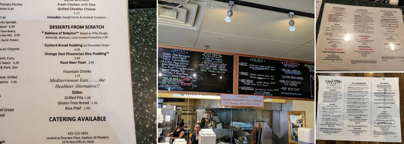 Mad Pita Express Menu