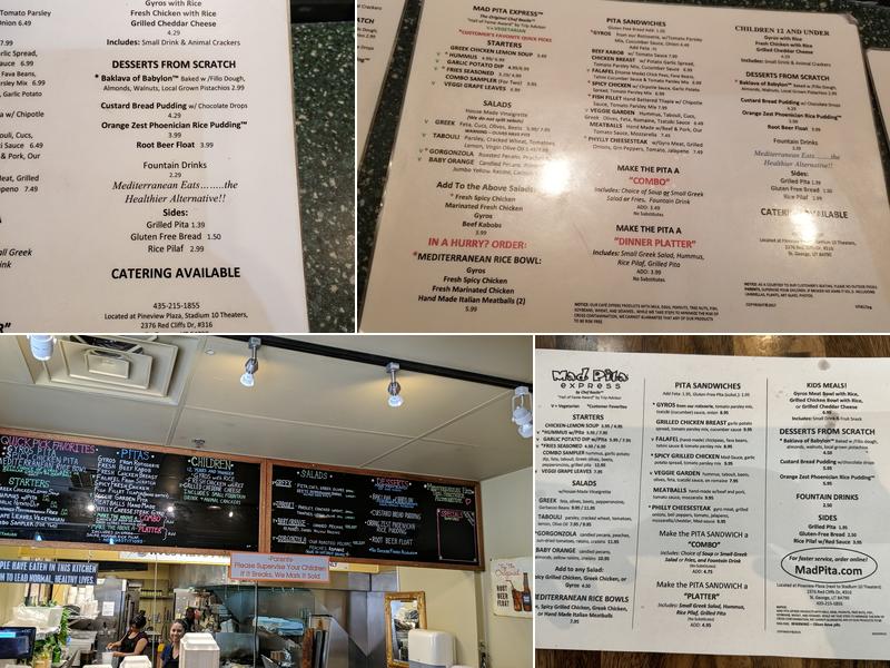 Mad Pita Express Menu