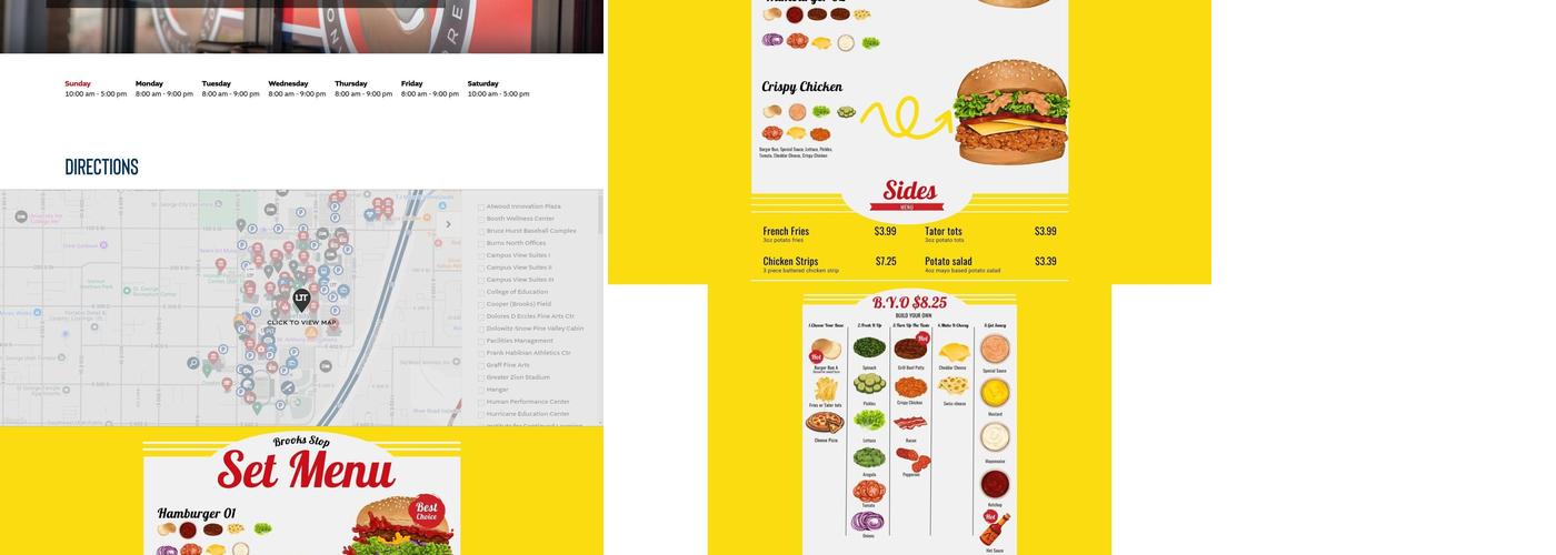 Brook's Stop Menu