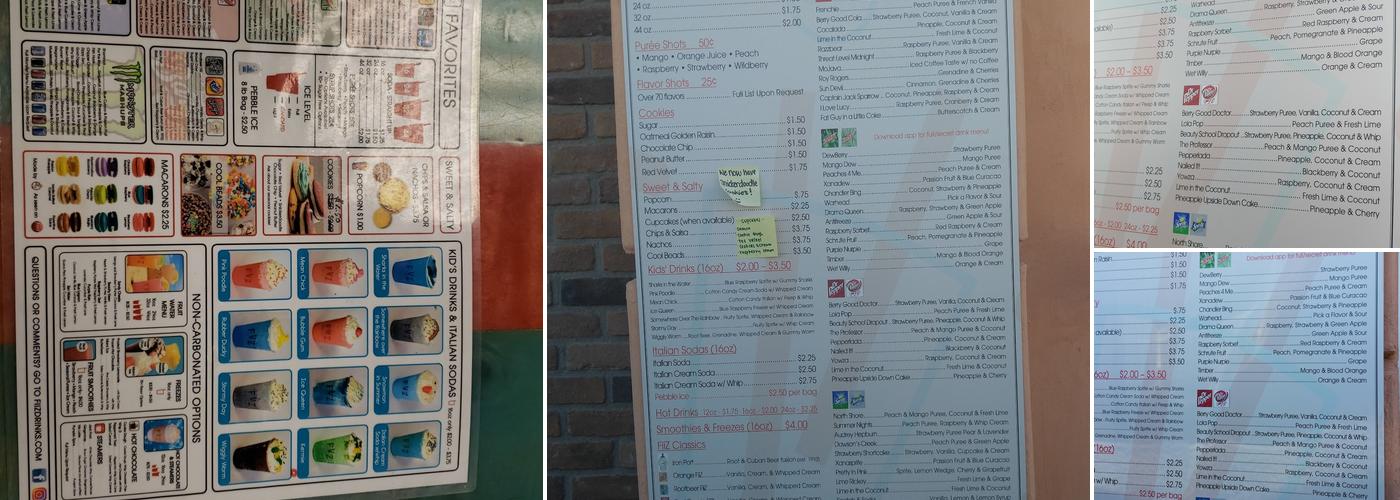 FIIZ drinks Menu