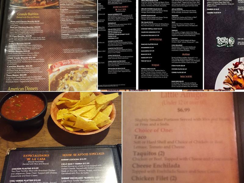 Pancho & Lefty's Menu