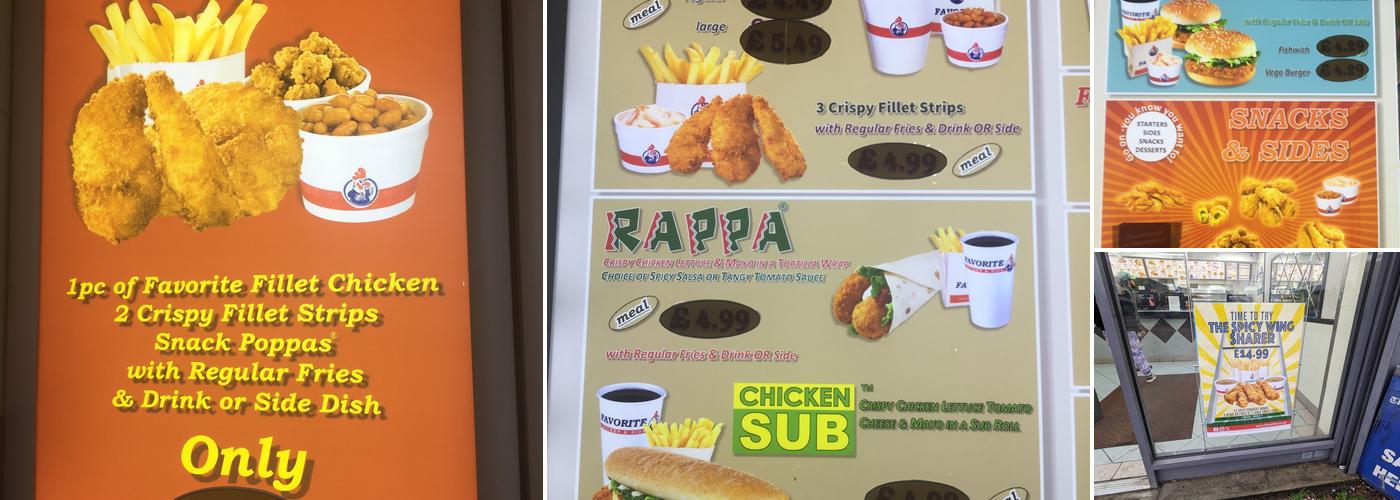 Favorite Chicken Aylesbury Menu