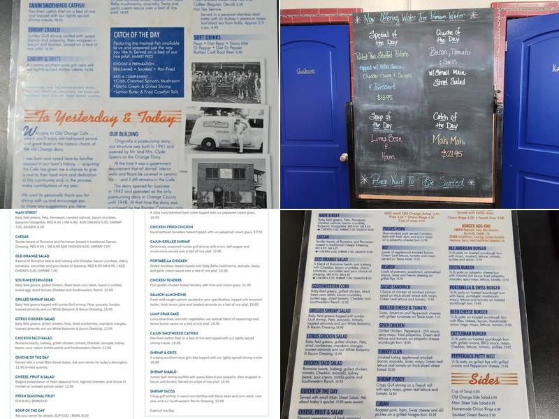 Old Orange Cafe & Catering Co Menu