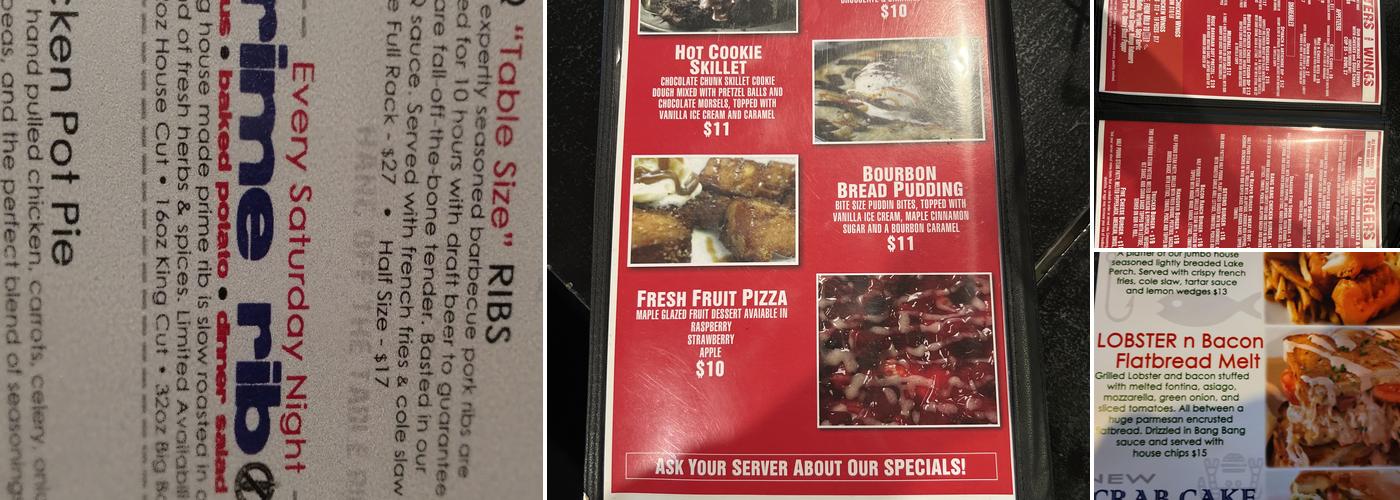 Jerzi's 41 Sports Bar and Grill Menu