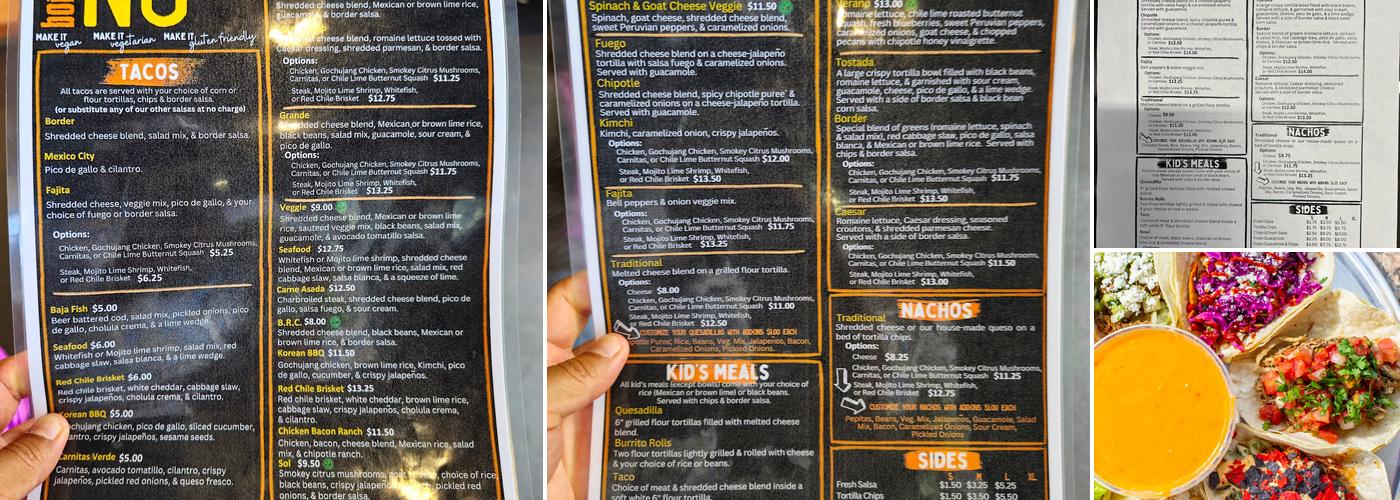 Border Grill Menu