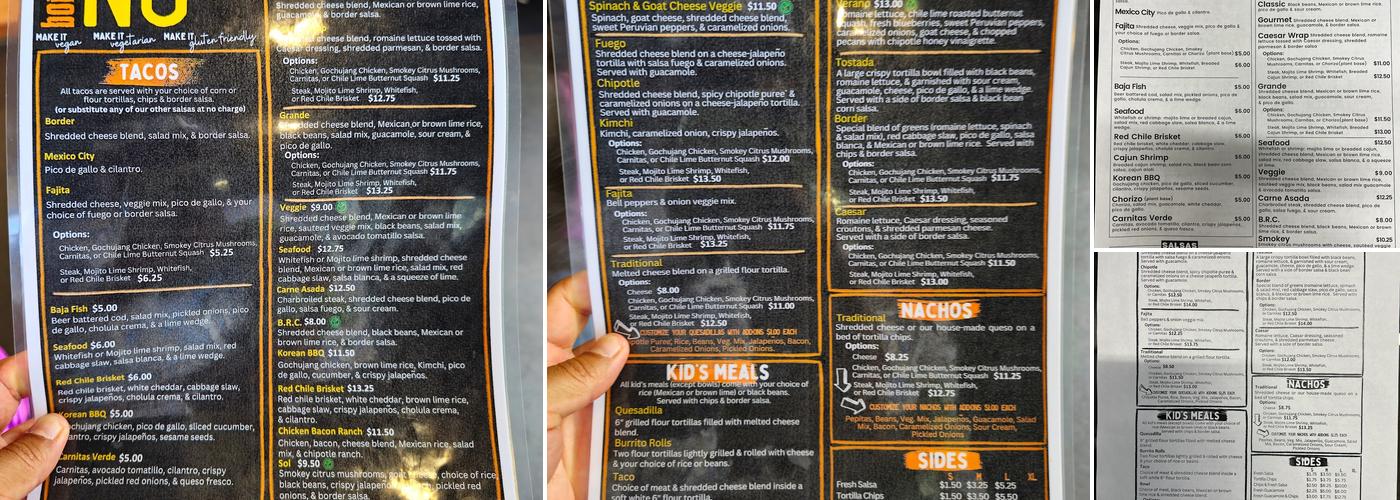 Border Grill Menu
