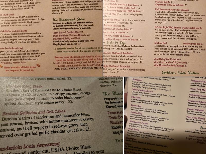Lagniappe Cajun Creole Eatery Menu