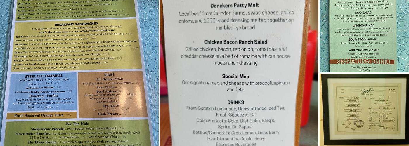 Donckers Menu
