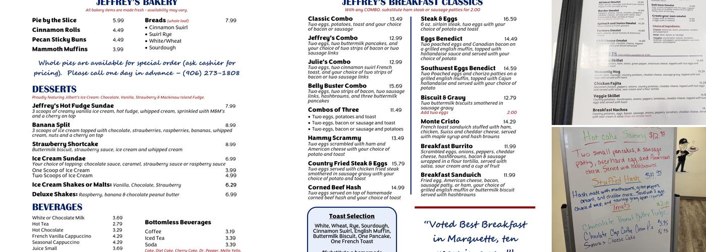 Jeffrey's Restaurant, Marquette Menu, Reviews (290), Photos (70