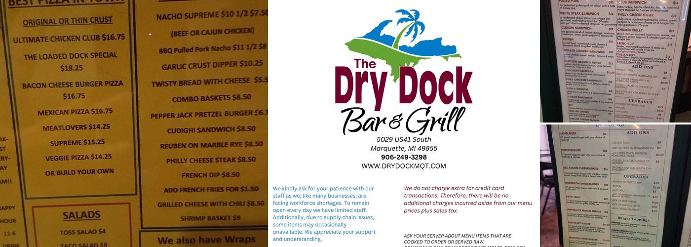 The Dry Dock Bar & Grill Menu