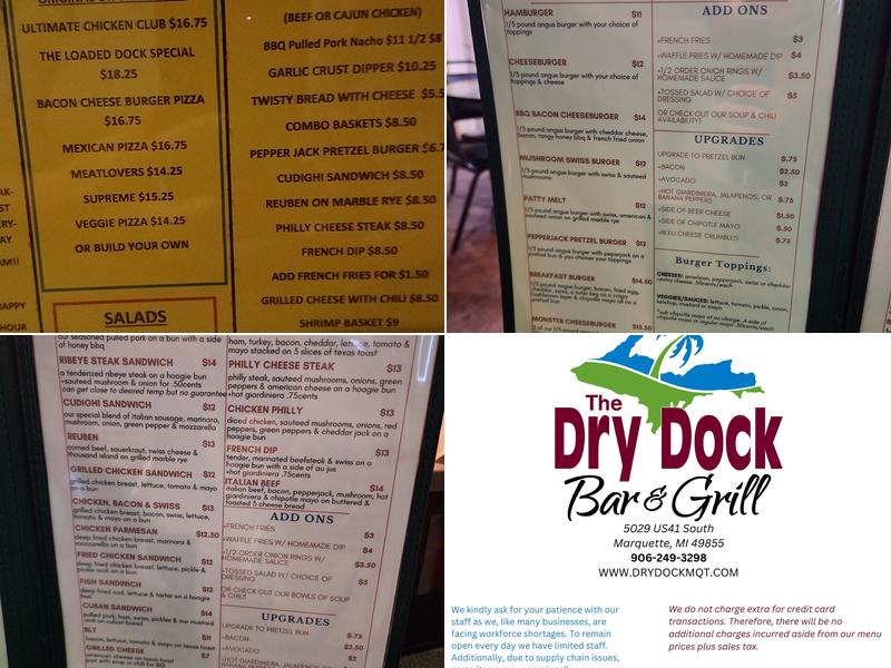 The Dry Dock Bar & Grill Menu