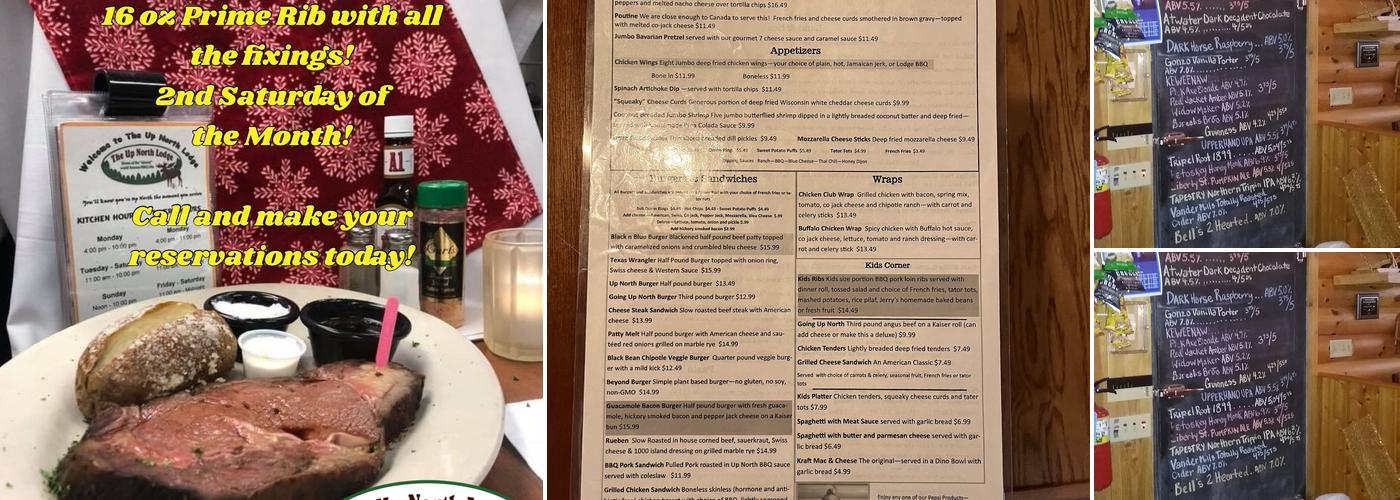 The Up North Lodge Menu