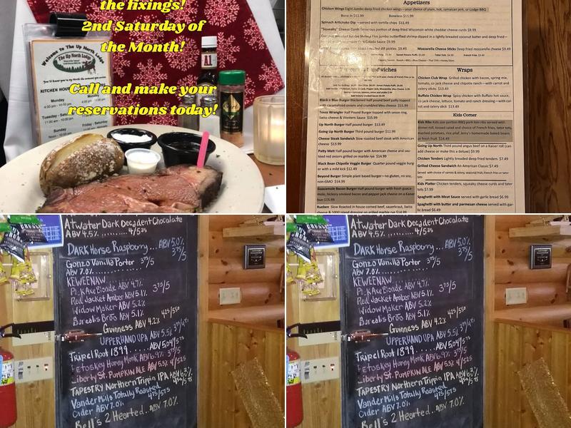 The Up North Lodge Menu