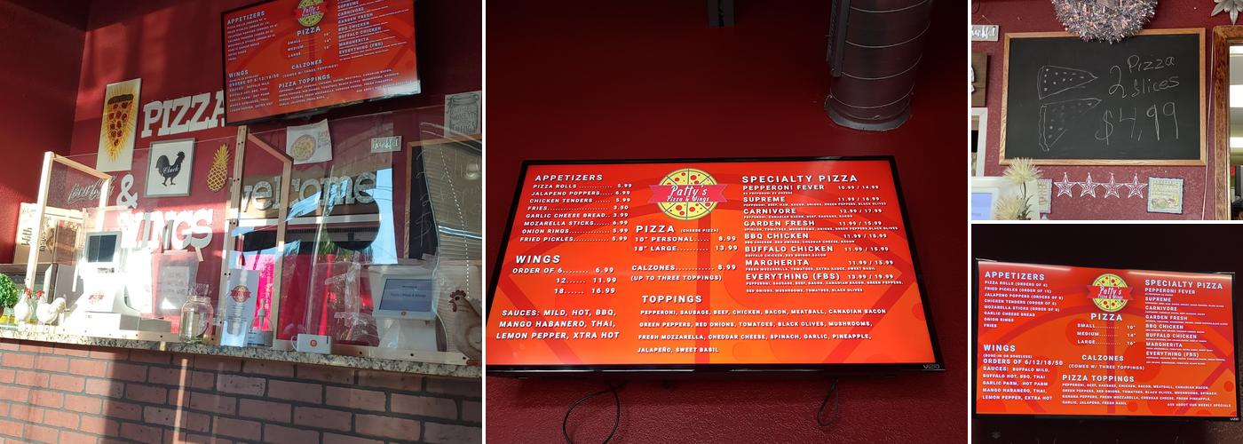 Pals Pizza Menu