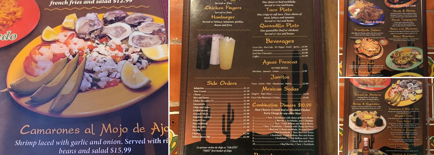 Los Potrillos Restaurant Menu