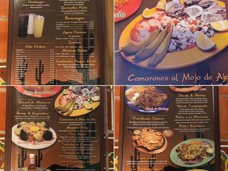 Los Potrillos Restaurant Menu