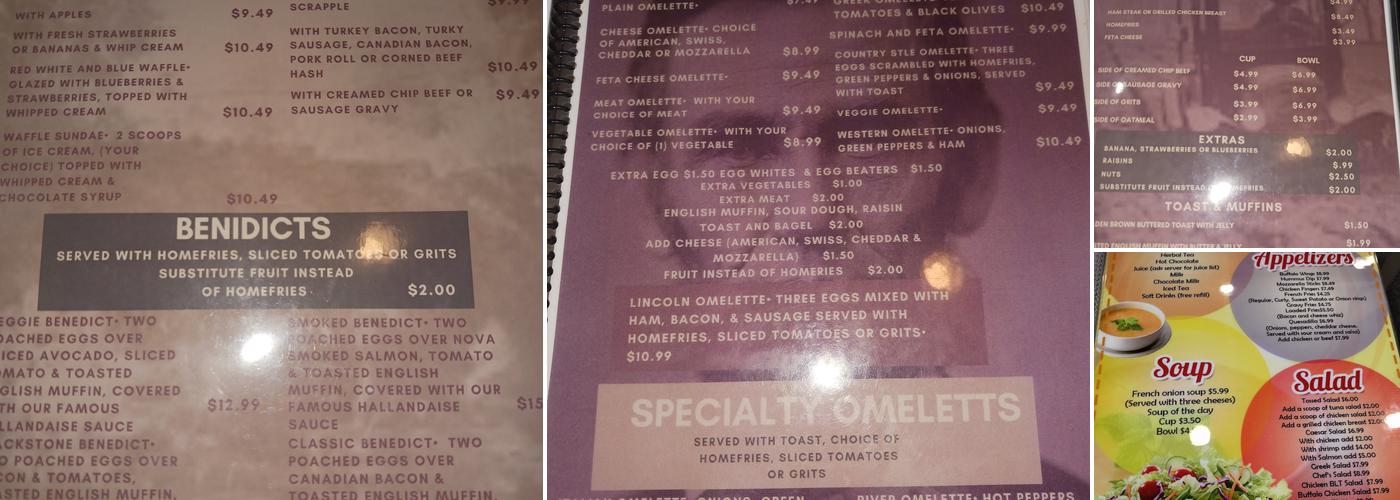 Lincoln Diner Menu
