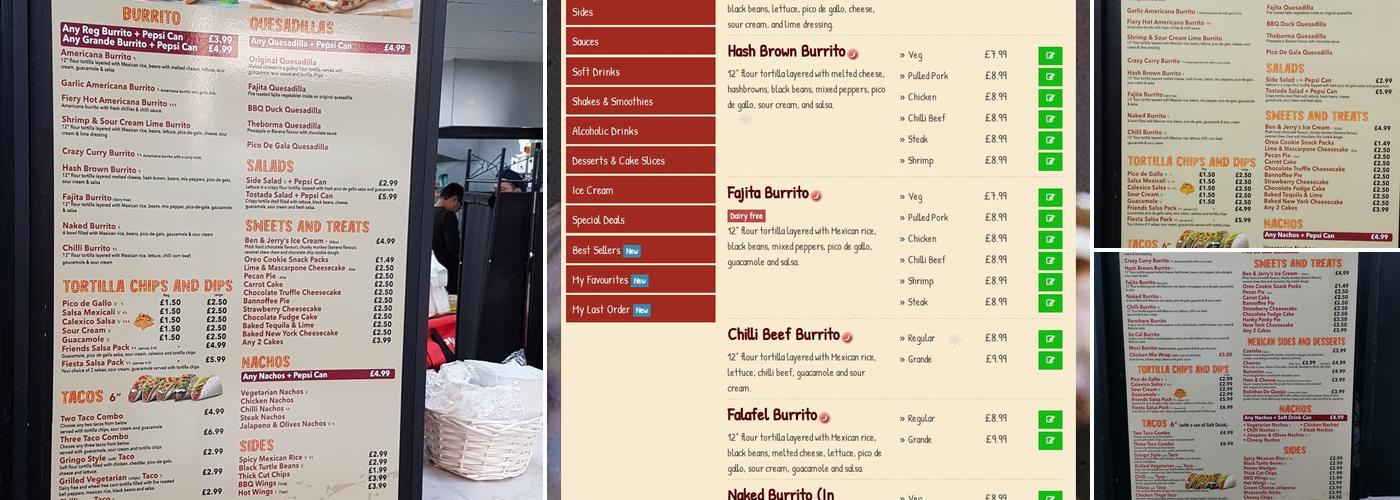 Burrito and Tequila (Bracknell) Menu