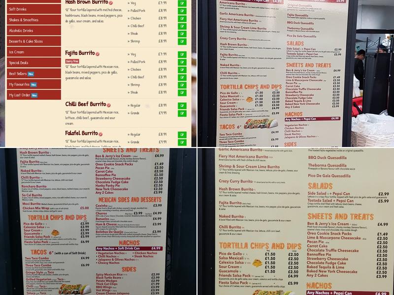 Burrito and Tequila (Bracknell) Menu