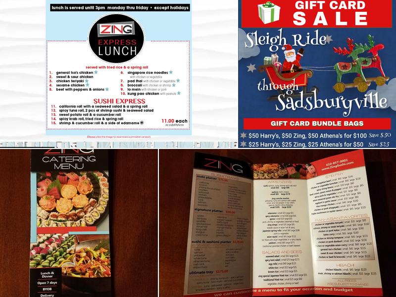 Zing Menu