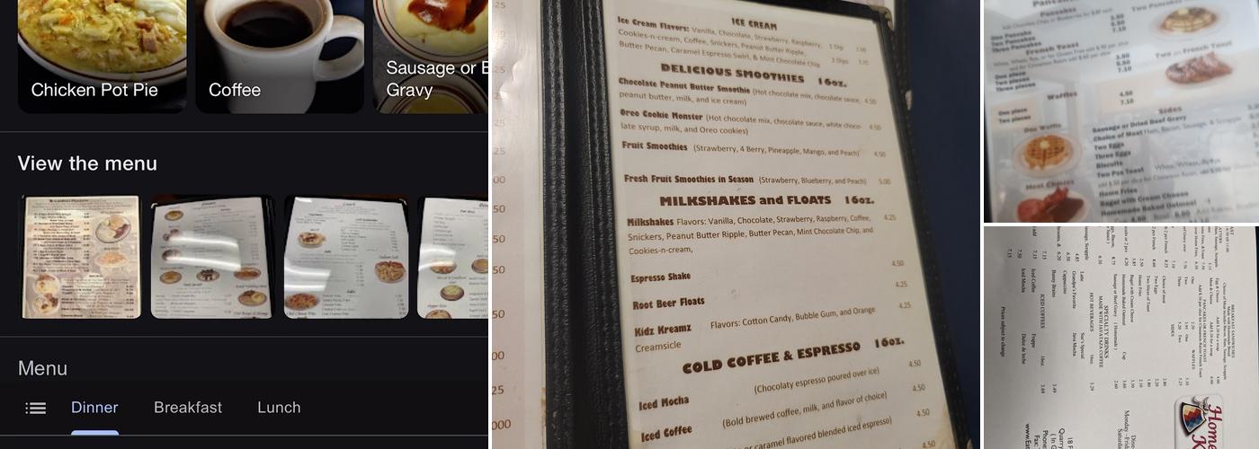 Hometown Kitchen Menu